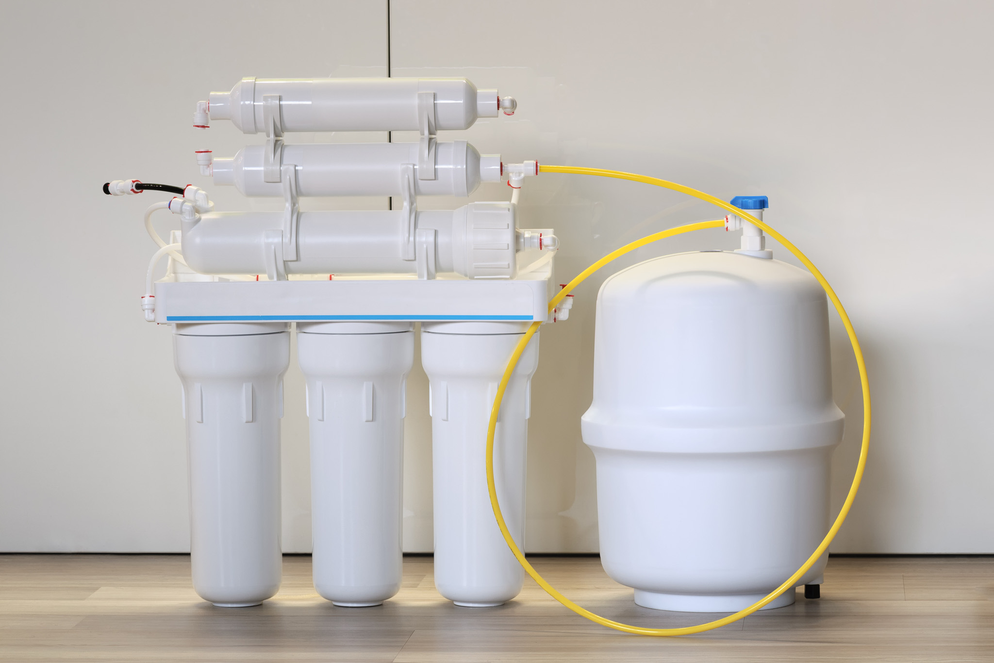 Domestic reverse osmosis filter. Water purifier